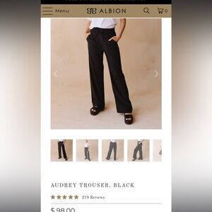 Albion AUDREY TROUSER, BLACK